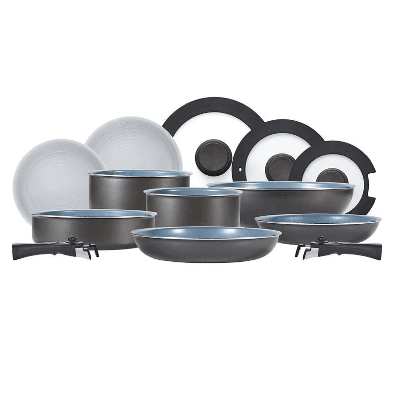Freedom Non-stick 13 Piece Graphite Cookware Set, Black