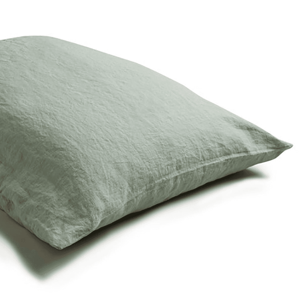Pair of Super King Pillowcases, 50 x 90cm, Sage Green