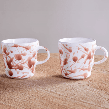 Image showing the Canela Set of 2 Mugs, 300ml, Dusty Terracotta product.