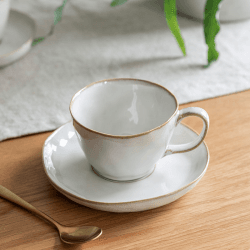 Image showing the Ithaca Cup and Saucer, White product.