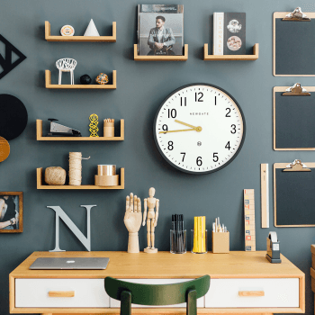 Image showing the Mr Edwards Wall clock, Dia45cm, Moonstone Grey product.