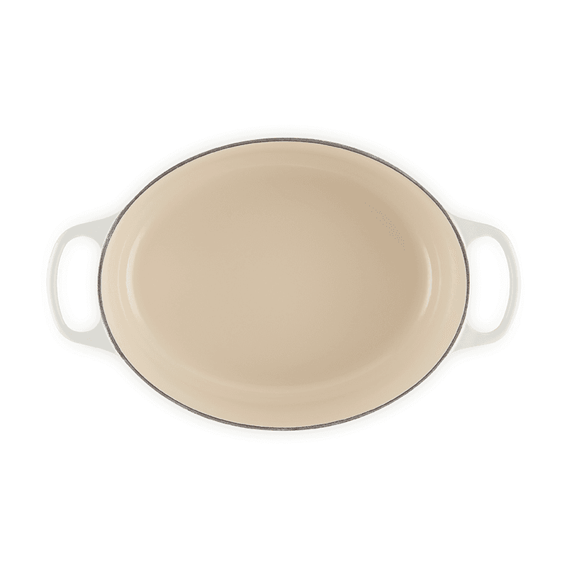 Signature Cast Iron Oval casserole, 27cm - 4 litre, Meringue
