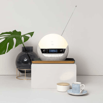Image showing the Bodyclock Luxe 700FM Alarm Clock, Grey product.