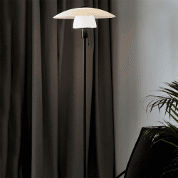 Image showing the Verona Floor Lamp, H150cm, Opal White product.