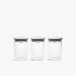 Image showing the Good Grips Pop 3 Piece Round Storage Set, Clear product.