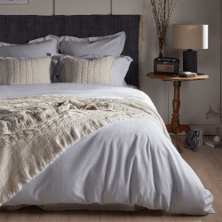 Image showing the Vivienne Cotton Quilted Throw, 230 x 260cm, Natural product.