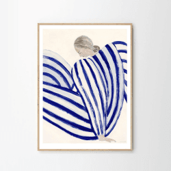 Image showing the Stripe At Concorde, Sofia Lind, H70 x W50cm, Blue product.