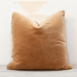 Image showing the Unari Velvet Cushion, 50 x 50cm, Camel product.