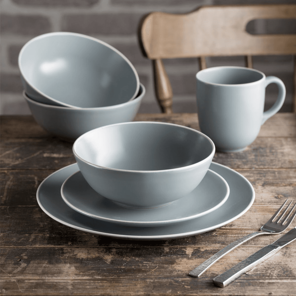 Classic Collection 12 Piece Dinner Set, Grey