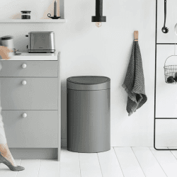 Image showing the Touch bin, 40 litre - 73 x 44 x 30cm, Platinum product.
