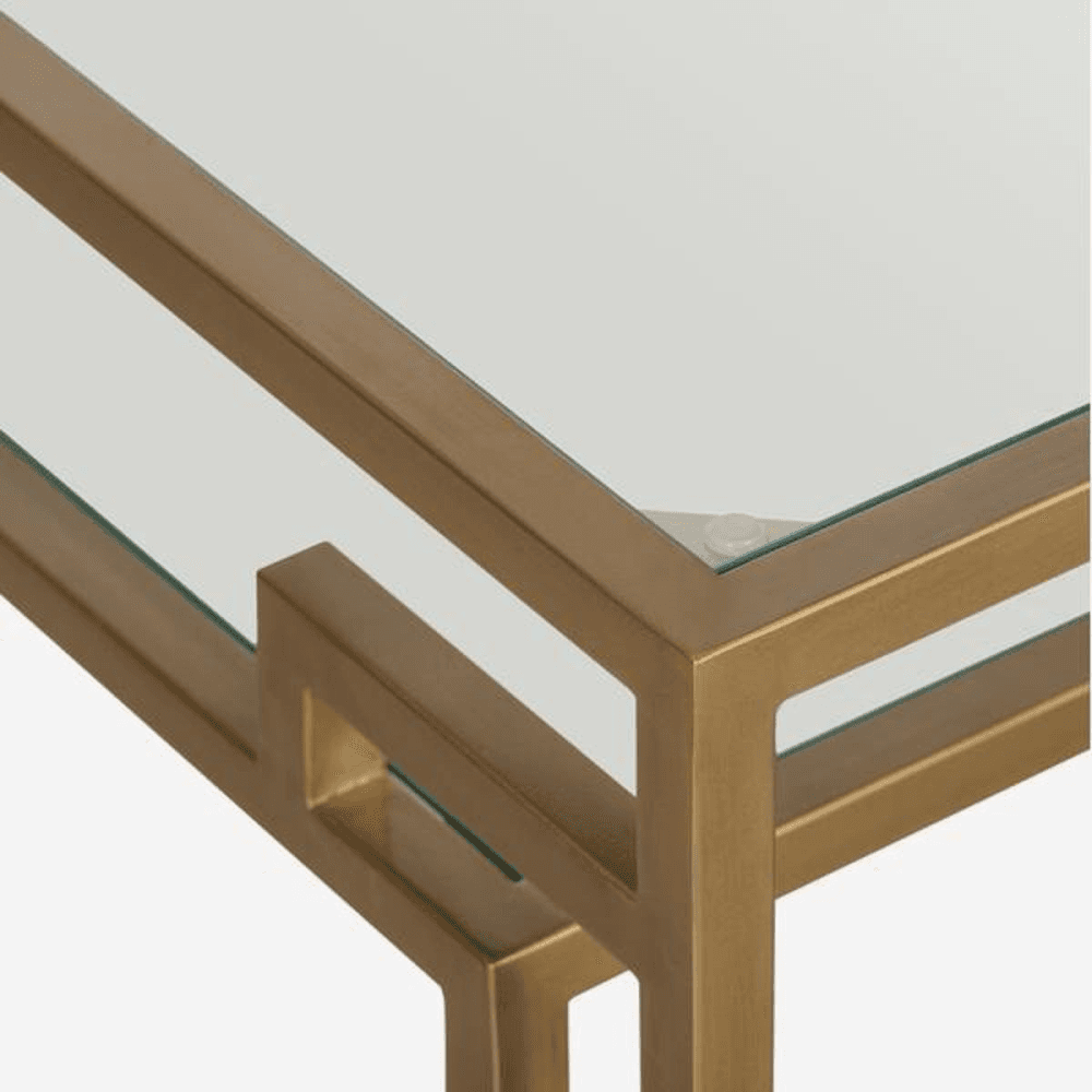Architect Side table, W46.5 x H59.5 x D46.5cm, Gold
