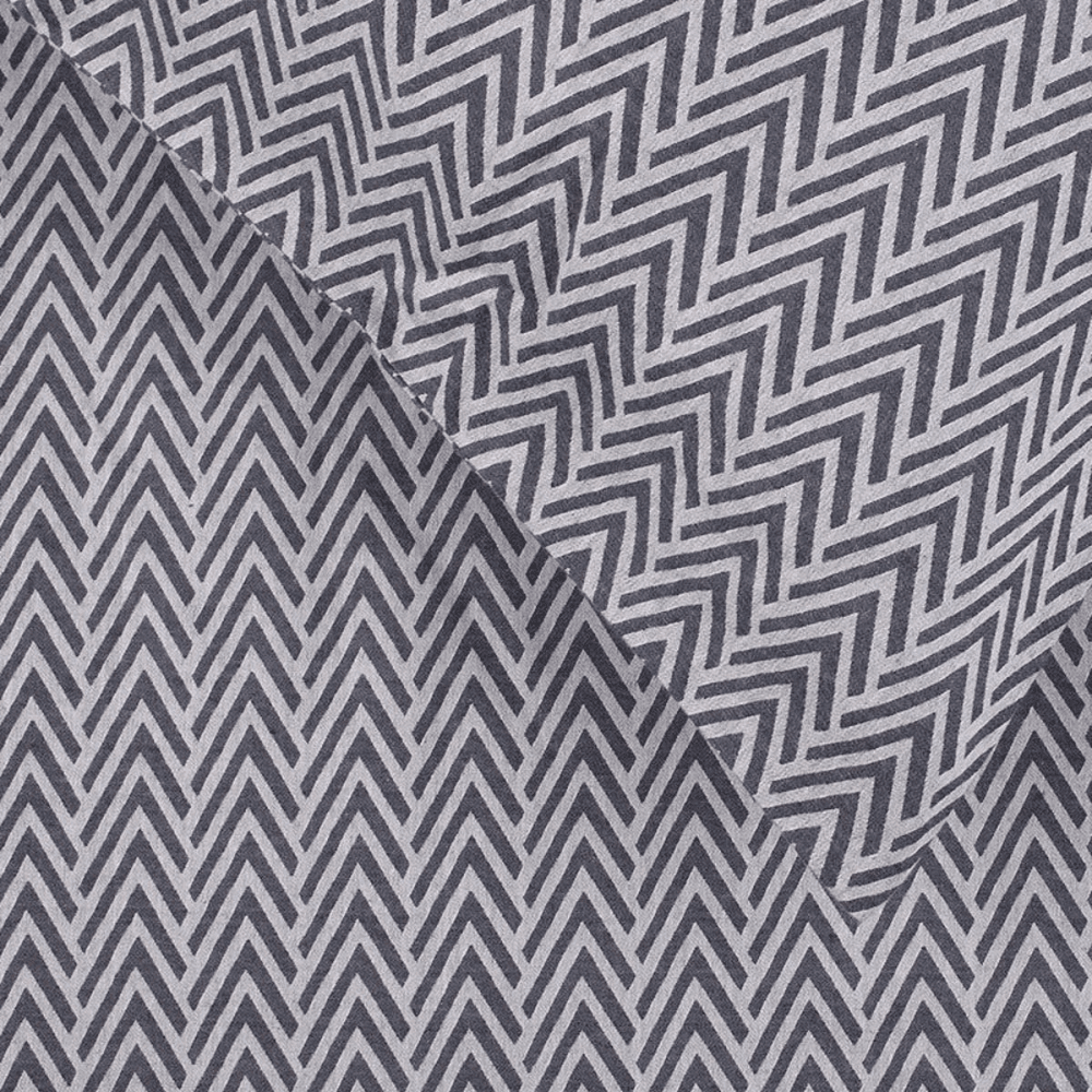 Herringbone Duvet Cover, Super King, Navy Grey
