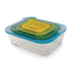 Image showing the Nest 4 piece glass storage set product.