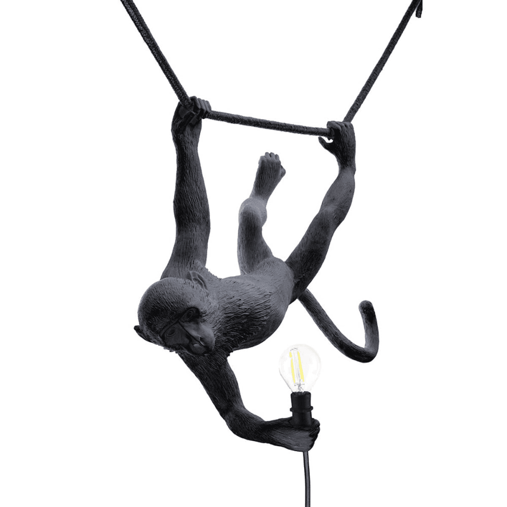 Monkey Lamp, Ceiling, Black