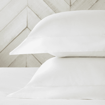 Image showing the Essentials - 200 Thread Count Egyptian Cotton Oxford pillowcase, 50 x 75cm, White product.