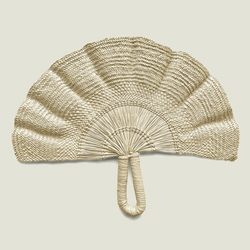 Classic Handwoven Fan, 24cm, Natural