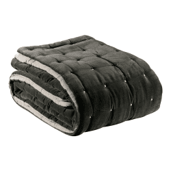 Image showing the Elise Velvet Eiderdown, 160 x 160cm, Grey product.