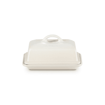 Image showing the Stoneware Butter dish, 17 x 13 x 9cm, Meringue product.