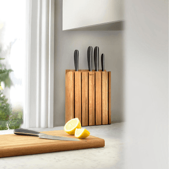 Image showing the Knife Block Set, Signature Book, Oak, Six Knives product.