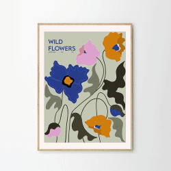 Image showing the Frankie Penwill Wild Flowers Print, 50 x 70cm product.