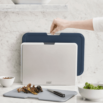 Image showing the Nest Set of 3 large chopping boards, Grey product.