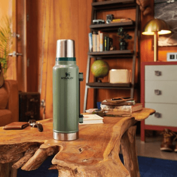 Image showing the Classic Vacuum bottle, 1 litre, Hammertone Green product.