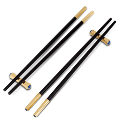 Image showing the Zen Set of 2 Chopsticks, L24cm, Black product.