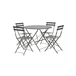 Image showing the Rive Droite 5 Piece Bistro Set, Carbon product.