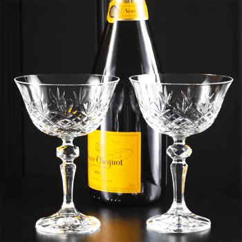 Image showing the Edinburgh Set of 2 Champagne Coupes, 180ml, Clear product.