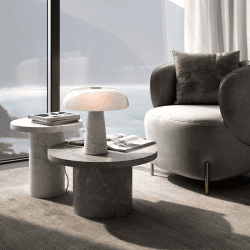Image showing the Glossy Table Lamp, H32cm, Opal white product.