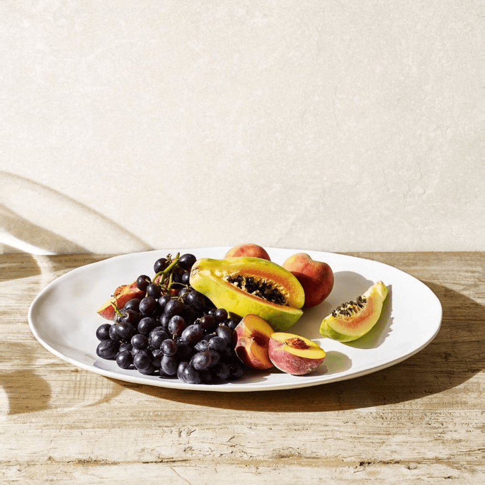 Portobello Large serving platter, 31 x 46cm, White