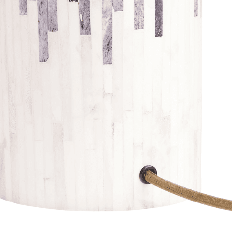 Gwyneth Natural Bone Table Lamp, H37cm, Grey