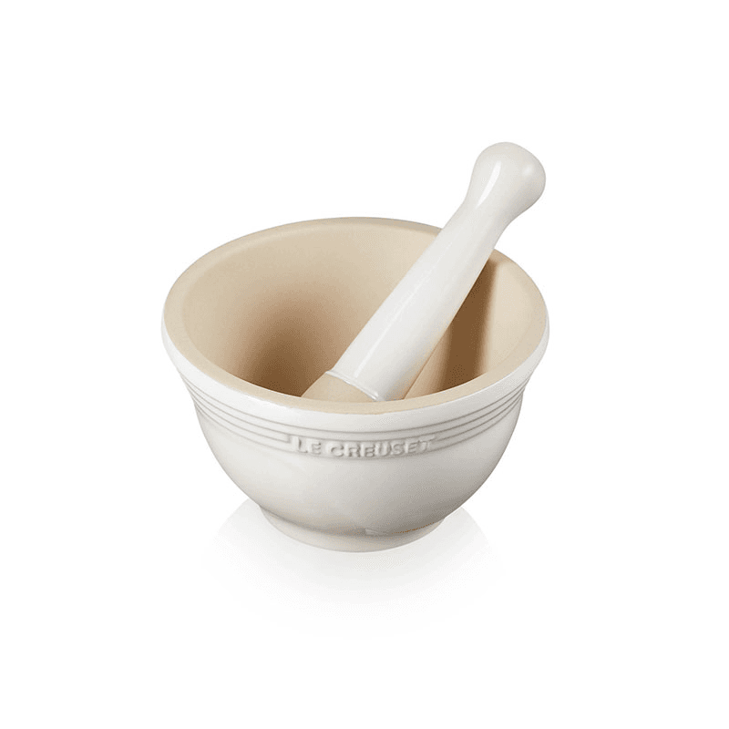 Stoneware Pestle & mortar, 12cm, Meringue