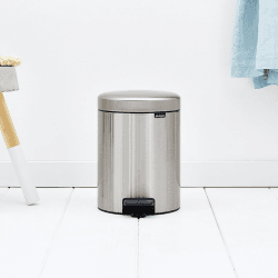 Image showing the newIcon Pedal bin, 5 litre, Matt Steel product.