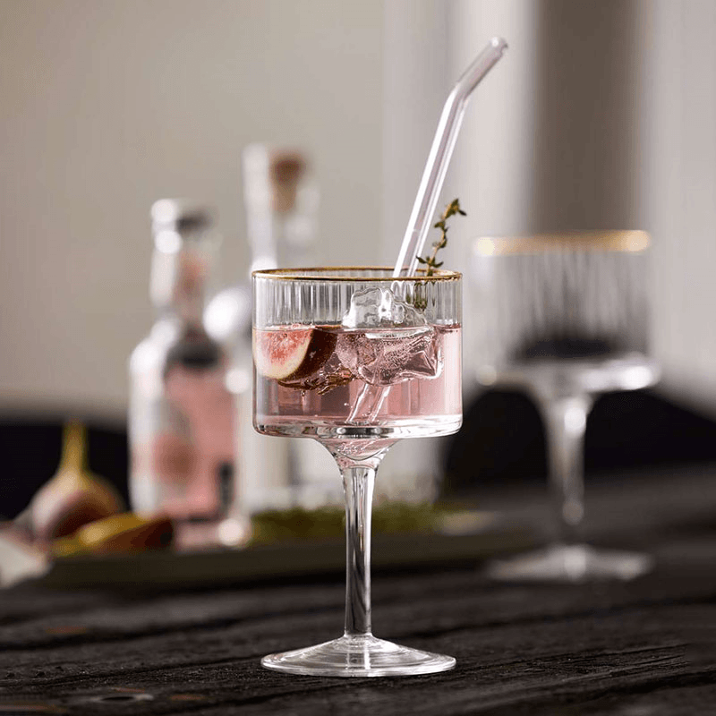 Palermo Set of 4 Gin & Tonic Glasses, 320ml, Gold
