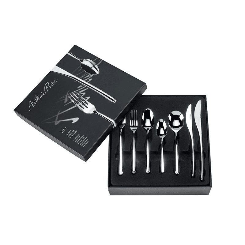 Signature Echo 42 Piece 6 Person Boxed Cutlery Set, Stainless Steel
