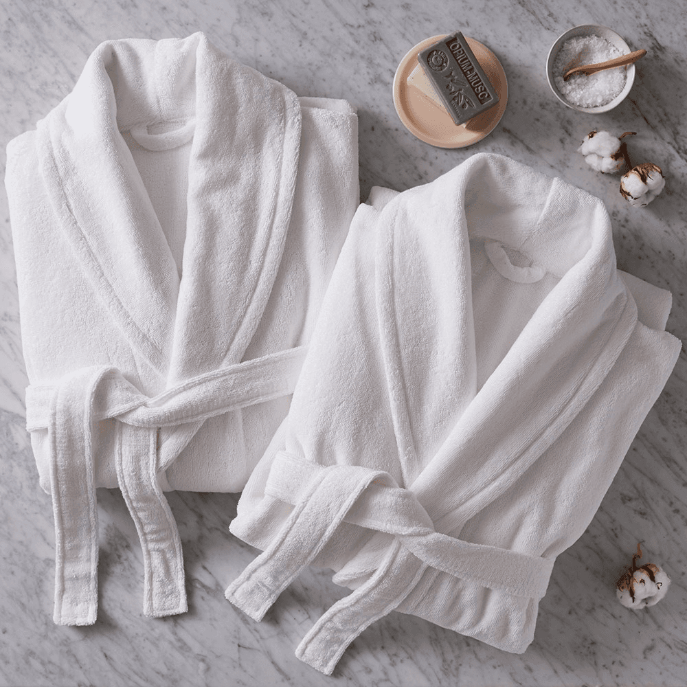 Barnes Set of couples bathrobes, White