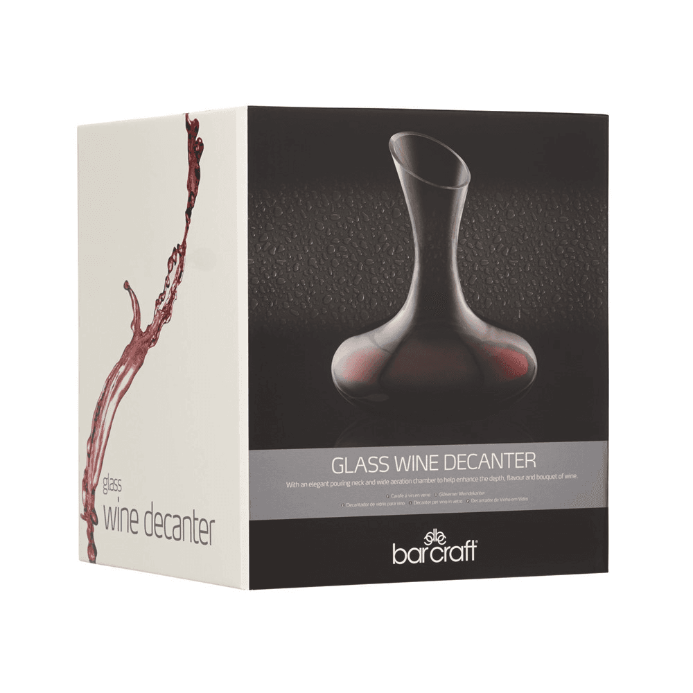 Barcraft Deluxe Glass Wine Decanter, 1.5 litres, Clear