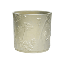 Image showing the Kew Botanical Retreat Stoneware Meadow Planter, D24cm, Cream product.