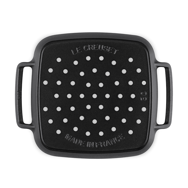 BBQ Square Grill Cooking Basket, 30cm, Satin Black