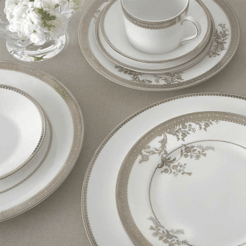 Image showing the Lace 12 Piece Dinnerware Set, Gold product.