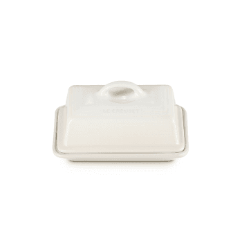 Image showing the Stoneware Butter dish, 17 x 13 x 9cm, Meringue product.