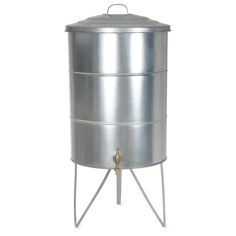 Classic Water Butt, 100L, Silver