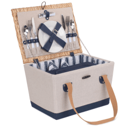 Image showing the 2 Person Nautical Hamper, Blue/Cream product.
