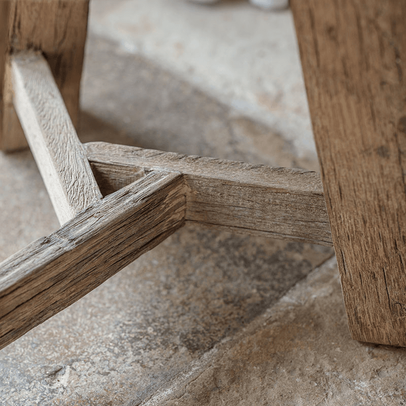 Ibo Reclaimed Wood Round Side Table, Natural