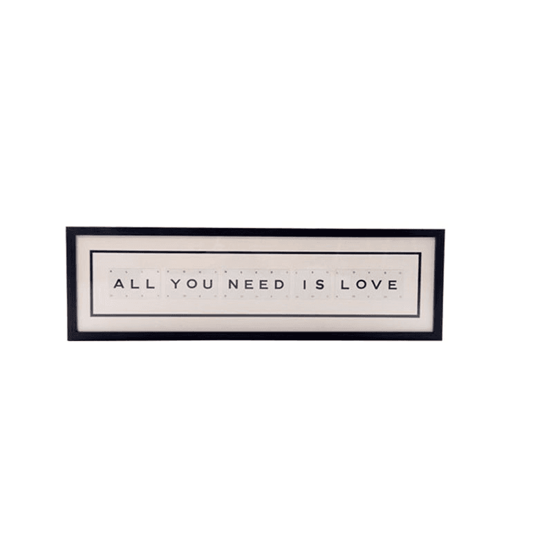 ALL YOU NEED IS LOVE 'All You Need Is Love' Word Frame