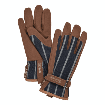 Image showing the Striped Gardening Gloves, Blue/Brown product.