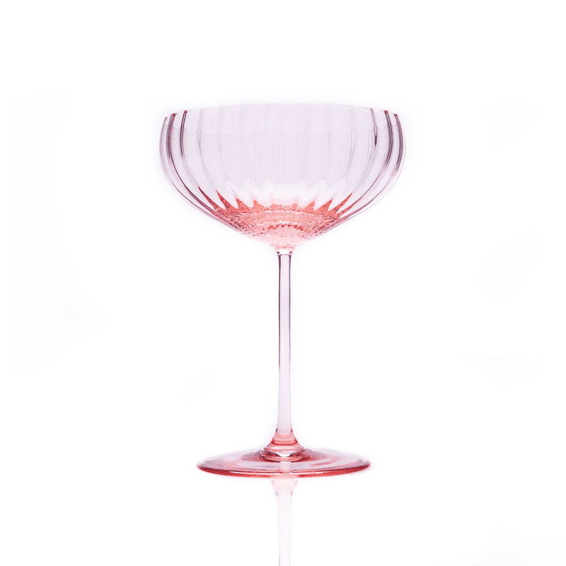 Lyon Set of 2 Champagne Saucers, 210ml, Rosa