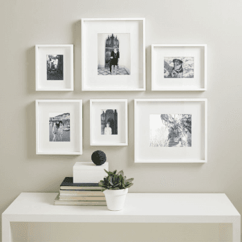 Image showing the Picture Gallery Small wall photo frame set, white product.