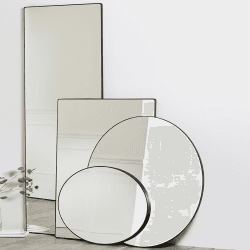 Image showing the Chiltern Rectangular mirror, 113 x 88cm, Black product.